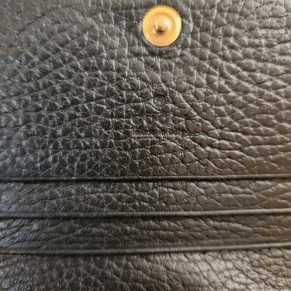 Gucci Pebbled Calfskin Butterfly Bifold Card Case Wallet - Picture 8 of 12